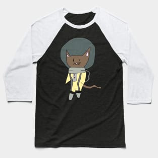 Space Cat -(Brown) Baseball T-Shirt